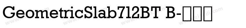 GeometricSlab712BT B字体转换